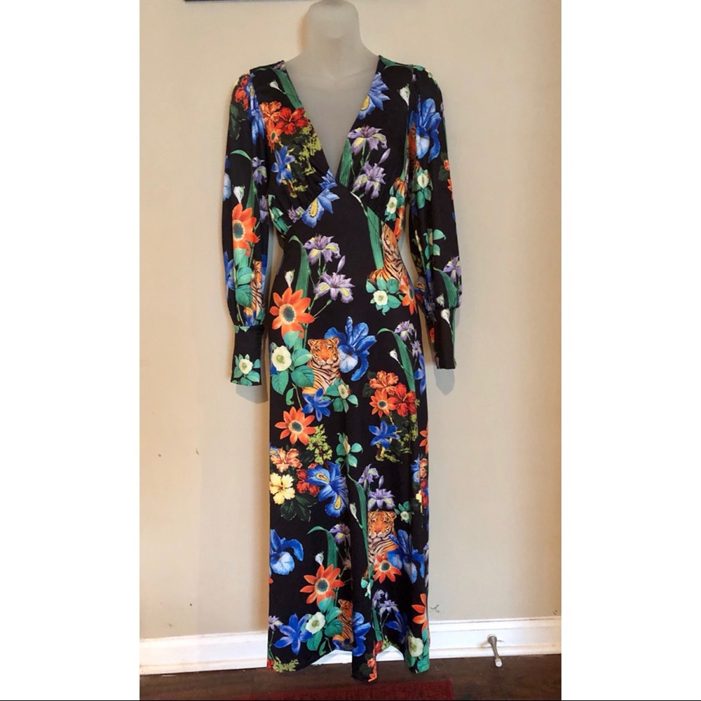 Statement Maxi Tiger Print Dress